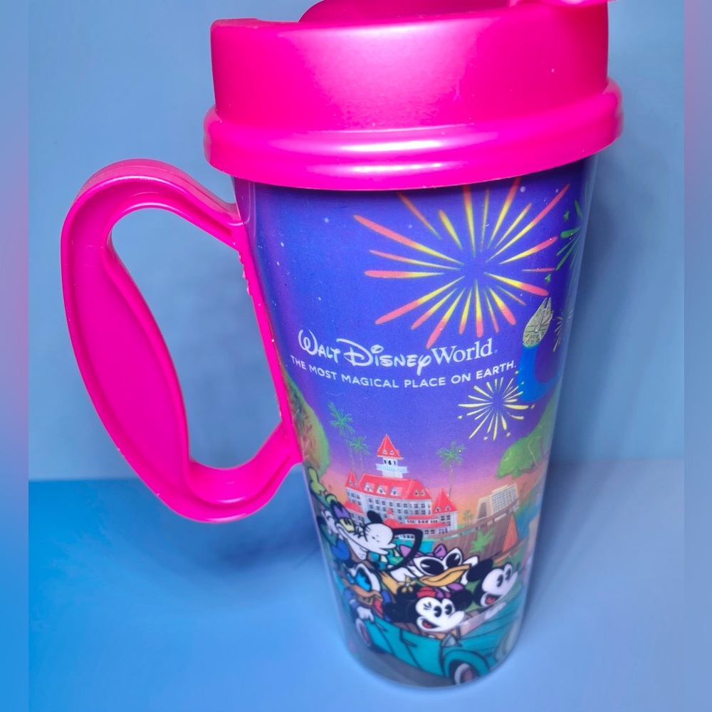 2024‎ Walt Disney World Resort WDW Hot Pink Refillable Mug Mickey & Friends